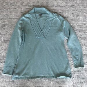 Eddie Bauer Women's V-Neck Sweater in Soft Teal
